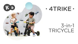 Kinderkraft 4TRIKE 3in1 bike  Balance bike  Tricycle  Pusher bike [upl. by Jadwiga315]