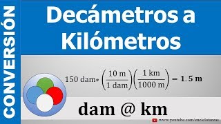 CONVERTIR DE DECAMETROS A KILOMETROS dam a km [upl. by Rhodia]