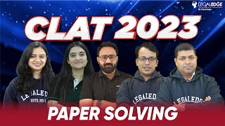 CLAT Previous Year Question Paper Solution CLAT 2023 Exam Analysis  CLAT Preparation [upl. by Vijar]