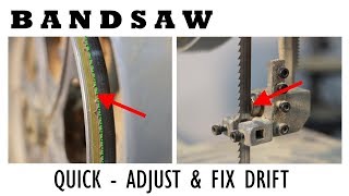 Adjust Bandsaw  Drift Resaw Blade Guides Tension Sharpening [upl. by Dahlstrom]