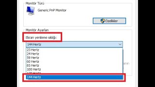 Monitör 144Hz Görmüyor sorunun çözümleri [upl. by Acsicnarf]