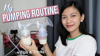 My Pumping Routine amp Breastmilk Storage  Tips amp Tricks 🍼 [upl. by Eirollam915]