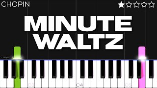 Chopin  Minute Waltz  EASY Piano Tutorial [upl. by Naxela]