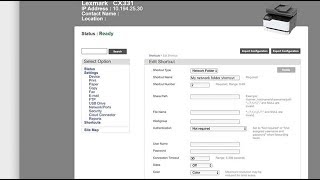 Lexmark—Scanning to a network folder [upl. by Harraf]