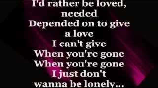 Just Dont Want To Be Lonely Lyrics  RONNIE DYSON [upl. by Enyrehtak]