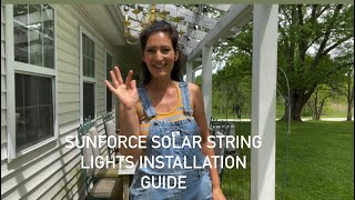 Sunforce Solar String Lights Overview and Installation Guide How to set up and use tutorial [upl. by Cannon468]