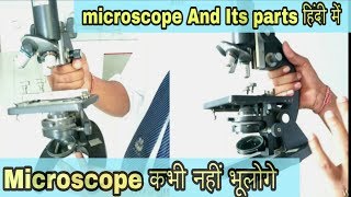 Microscope Parts And Its Functions  Microscope View  Microscope In Hindi  Grow Your Talent [upl. by Atiner]