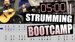 5 Minute Strumming Bootcamp for Beginners LEVEL 2 how to play guitar strum patterns [upl. by Gulgee]