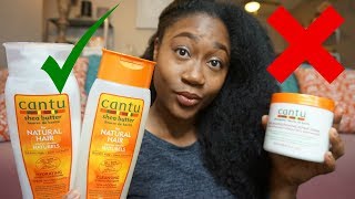 CANTU SHEA BUTTER SHAMPOO  CONDITIONER  INTENSIVE REPAIR MASQUE amp LEAVE IN CONDITIONER REVIEW [upl. by Noied]