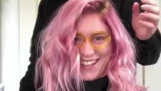 How To Pink Peach Hair Color Using Goldwell Pure Pigments [upl. by Harriman454]