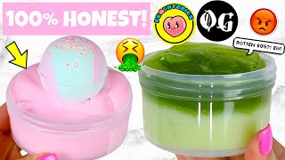 100 HONEST FAMOUS SLIME SHOP REVIEW OG SLIMES amp PEACHYBBIES [upl. by Ahsiekat]