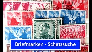 Briefmarken wertvoll Schatzsuche in einer Briefmarkensammlung DDR und BRD mit tollen Funden [upl. by Imac]