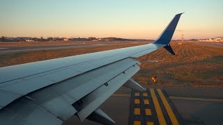 Full Flaps for Takeoff STUNNING Delta 737900ER Sunrise Takeoff Portland [upl. by Leamaj]