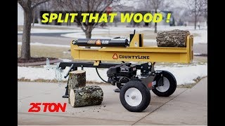 CountyLine 25Ton Log Splitter  Tractor Supply [upl. by Noitsirhc]