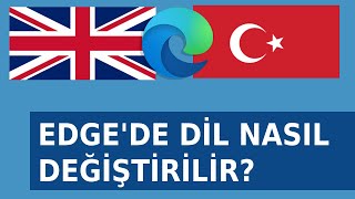 Microsoft Edge Türkçeİngilizceye Nasıl Çevrilir [upl. by Hubing121]