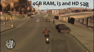 GTA 4 on Intel i3 HD 520 with 4GB RAM Low PC Gameplay [upl. by Ennayr]