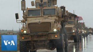 US Convoy of Military Vehicles Patrols Syria’s Tal Tamr [upl. by Nicky831]