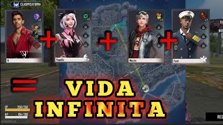 LA MEJOR COMBINACIÓN DE HABILIDADES PARA OBTENER VIDA INFINITA EN FREE FIRE ✨ [upl. by Nadruoj]