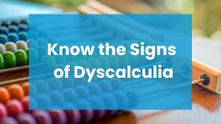 Know the Signs of Dyscalculia [upl. by Thomasin]