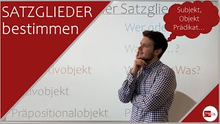 SATZGLIEDER bestimmen Subjekt Objekt Prädikat [upl. by Undry]