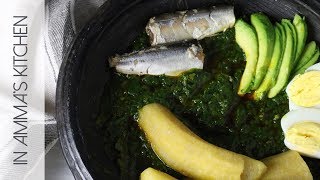 Ghanaian Spinach Stew  Ampesi and Kontomire [upl. by Skrap805]