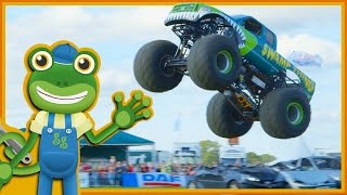 Monster Trucks For Children  Geckos Real Vehicles [upl. by Bonny]