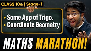 Class 10th Maths Maha Marathon  Some App of Trigonometry amp Coord Geometry 🔥  Shobhit Nirwan [upl. by Khan]