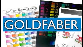 FaberCastell Goldfaber Colored Pencils Swatches Blending Coloring and Review [upl. by Yaluz913]