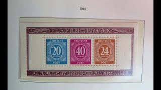 Briefmarken wertvoll Der ungefähre Wert der Briefmarken Alliierte Besetzung von 1946  1948 [upl. by Marjana]