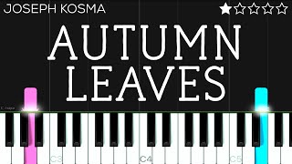 Autumn Leaves  Joseph Kosma  EASY Piano Tutorial [upl. by Atived694]