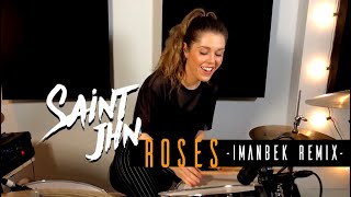 SAINt JHN  Roses Imanbek Remix  DRUM COVER Domino Santantonio [upl. by Kramnhoj]