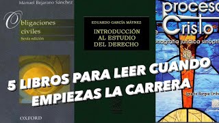 5 LIBROS QUE TODO ESTUDIANTE DE DERECHO DEBE LEER [upl. by Lemmie]