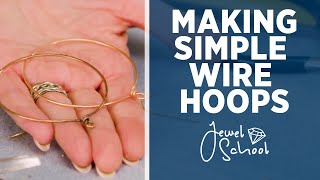 Making Simple Wire Hoops  Jewelry 101 [upl. by Ardnuasal733]