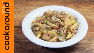 Penne con funghi e prosciutto cotto [upl. by Nylirac]