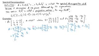 Linear Algebra  Spectral Decomposition [upl. by Dyol]