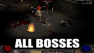 Diablo 2 Lord of Destruction  All Bosses HD 1080p60 PC [upl. by Nnuahs935]