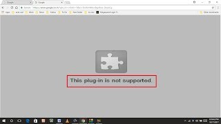 How to Fix This Plugin is Not Supported Error in Google Chrome [upl. by Serolod]