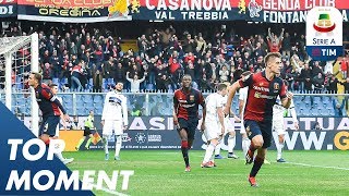 Krzysztof Piątek Scores Stunning Top Corner Goal  Genoa 31 Atalanta  Top Moments  Serie A [upl. by Hertha]