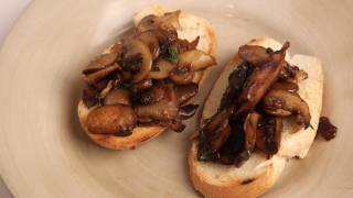 Mushroom Bruschetta Recipe  by Laura Vitale  Laura in the Kitchen Episode 289 [upl. by Fin]