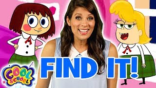 Find The Stepsisters Cinderella  Story Time with Ms Booksy  Find It Games  Cool School [upl. by Aihsinat]