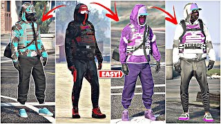 4 Easy ASF GTA 5 Online RNGTryhard Outfits Using Clothing Glitches HOODIES Not Modded Outfits [upl. by Kampmann]