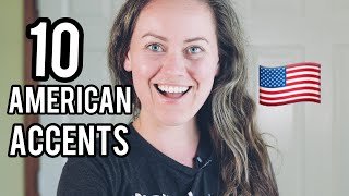 10 American Accents Imitation Examples [upl. by Rinna564]