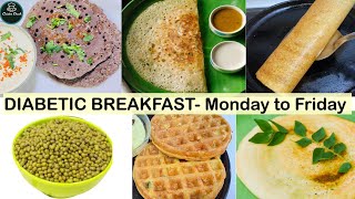 Indian Breakfast For Diabetics  Diabetic Breakfast Recipe Monday to Friday  Millet Recipes [upl. by Nick996]