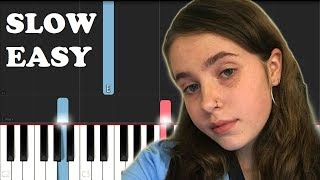 Clairo  Bags SLOW EASY PIANO TUTORIAL [upl. by Notgnilliw]