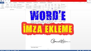 WORDe İMZA Nasıl Eklenir  Kağıda Yazılan Yazıyı Worde Geçirme [upl. by Aloysius]