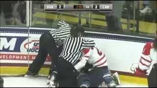 Canada USA womens hockey fight [upl. by Edyaw454]