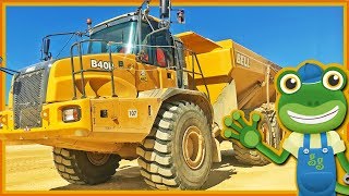 Dump Trucks For Children  Geckos Real Vehicles [upl. by Huxham]