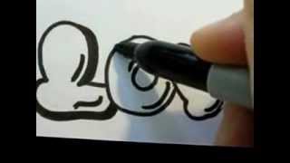 Graffiti Letters How To Draw Graffiti Letters  Bubble Letters [upl. by Adym634]