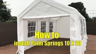 Palm Springs 10 X 20 White Party Tent Gazebo Canopy with Sidewalls [upl. by Aij264]