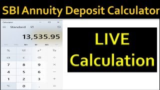 SBI Annuity Deposit Scheme Calculator for Monthly Pension Payout [upl. by Maury]